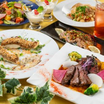 [Year-end party ☆ authentic cuisine plan] 150 minutes: 6 dishes, all-you-can-drink, room charge, and karaoke / 5,500 yen → 5,000 yen ♪