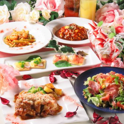 【完全個室☆女子会プラン】たっぷり楽しめる180分♪料理5品＆飲み放題付き／4,500円→4,000円♪