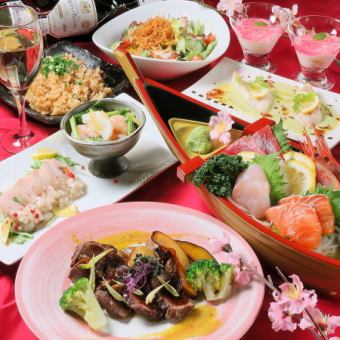 【贅沢料理プラン】150分：料理8品＆飲み放題＆室料＆カラオケ/6,500円→6,000円♪