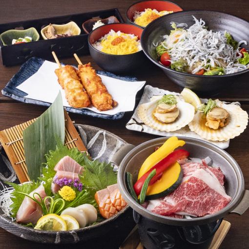 １２０分飲み放題付６０００円税込　誉（ほまれ）コース 全８品 忘新年会歓送迎会女子会個室宴会