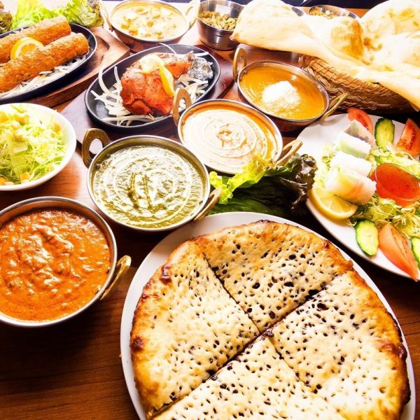 We can accept from 4 people ◎ All-you-can-eat and drink, enjoy alcohol and authentic Indian cuisine to your heart's content ♪