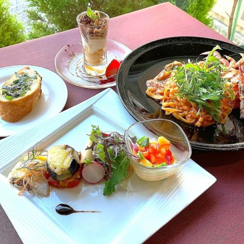 無農薬野菜のヘルシー料理