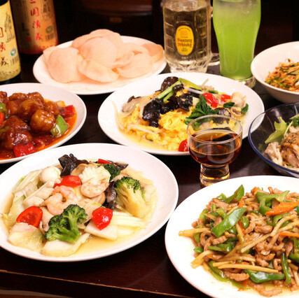 【5,148円(税込)コース】2時間飲み放題付◆フカヒレ醤油煮込・北京ダック・エビマヨ等含む全10品