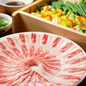 [Private room guaranteed] ★3 hours all-you-can-drink × 7 dishes ★ Beautiful skin smooth collagen pork shabu-shabu ◇ Ladies' party course 3000 yen