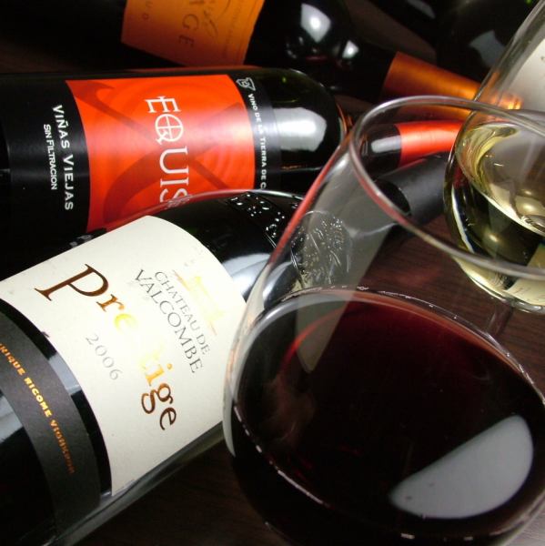 다양한 와인 (EQUIS, VALCOMBE PRESTIGE, LesGresViognier2006, Charmille Rouge2007etc