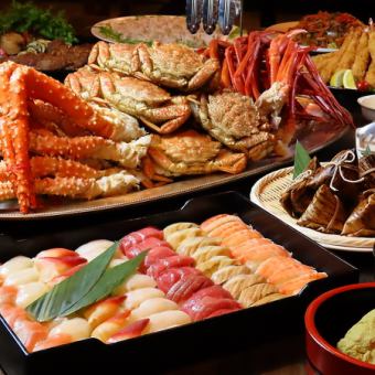 [100 minutes] All-you-can-eat buffet including crab, with unlimited drinks.