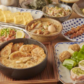 博多かわべゑ。博多流 鳥ざんまいコース！2時間飲み放題付き12品4,000円