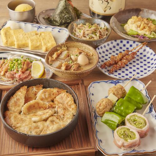 飲み放題コースで、鉄なべ餃子＆鶏料理を贅沢に食べ比べ。2時間飲み放題付きで3500円~！！忘年会にも♪