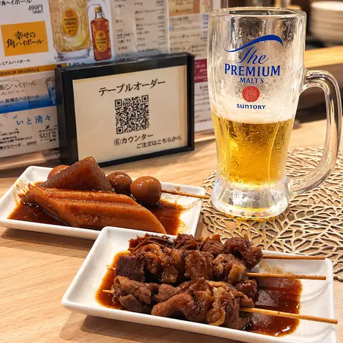 オープンカウンターで一杯