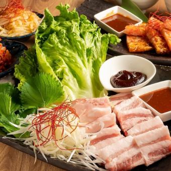 [March/April welcome/farewell party] 3 hours all-you-can-drink included [Weekday-only girls' party course] 6 dishes including samgyeopsal for 3,000 yen