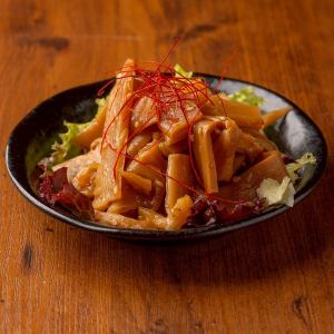Spicy bamboo shoots go perfectly with beer