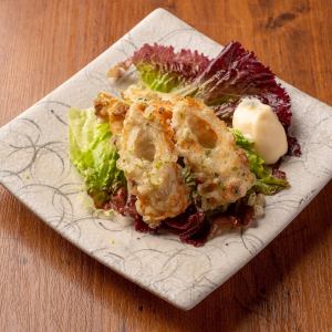 Isobe fried fish sausage