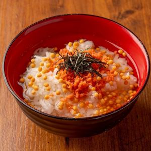 Ochazuke with plum, salmon, salted kelp, and cod roe