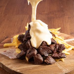 Skirt steak cheese mountain