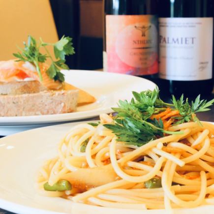 【ランチ】『pranzo B』5,500円<全5品>前菜、パン、パスタ、主菜、ドリンク