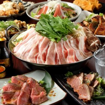 『極上コース』黒豚バラ鍋と九州料理を満喫！3時間飲み放題付き【8品6000円→5000円】