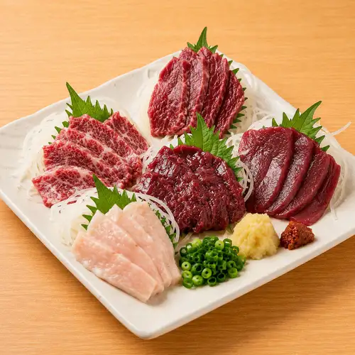 馬刺し3点盛り/5点盛り