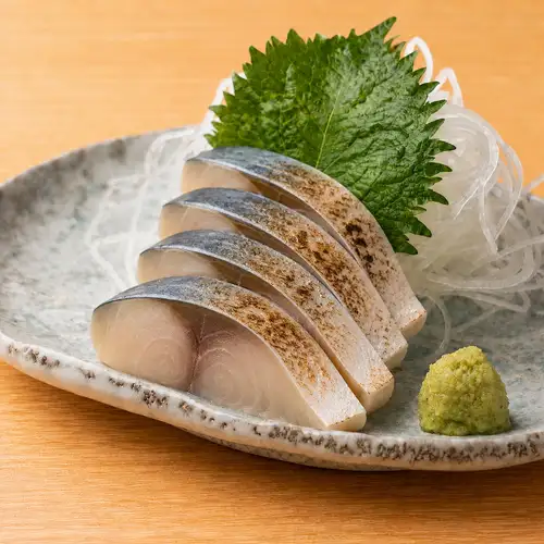 かんぱちのお造り/炙りシメサバ