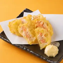明太子とレンコンのはさみ揚げ/青さ海苔の揚げ出し豆腐