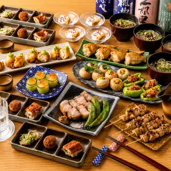 ■3H飲み放題付き『絢爛コース』下が牛タン焼きに本日のお造り5種舟盛り等<全9品>6000円⇒5000円