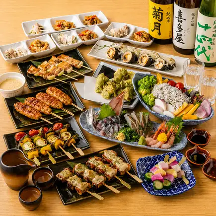 ■3H飲み放題付『極みコース』伊勢海老の炭火焼きに海鮮ばらちらし寿司等<全10品>7000円⇒6000円