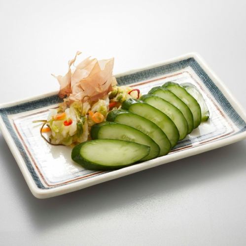 Pickled cucumber and Chinese cabbage