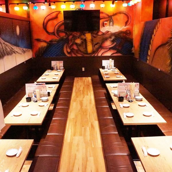 The sunken kotatsu seats are spacious and can be used for sudden parties! 10 people, 20 people, 30 people... up to 100 people OK!! (This is an image of an affiliated store.Please note)