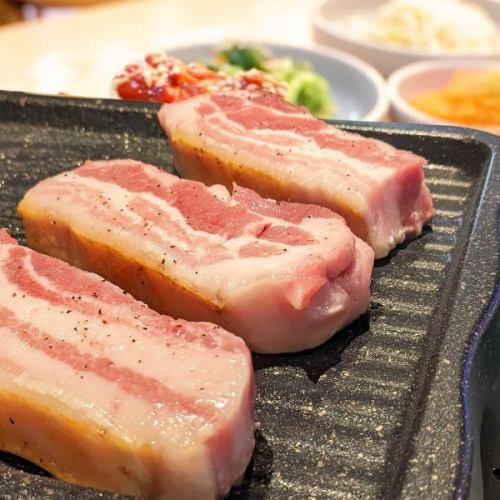 Thick cut samgyeopsal set for 1 person
