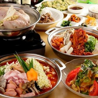 [Choice of hot pot!] 3 kinds of hot hot pot course ◇ 5 dishes in total ◇ 2,728 yen per person