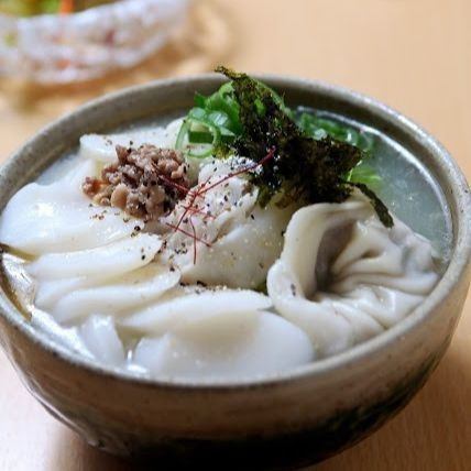 Mochi and dumpling soup