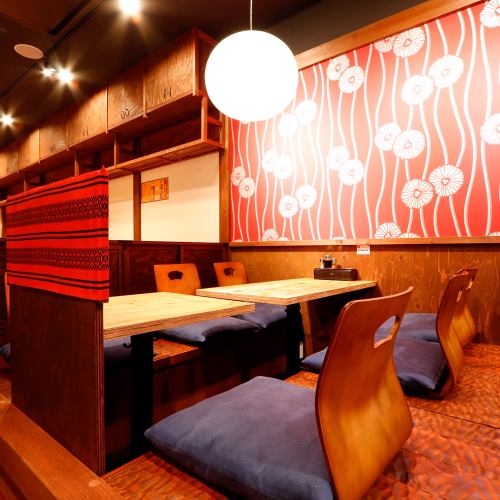 The digging tatami room, which can be used by 5 to 6 people, is a popular seat not only for drinking parties but also for people with small children.We have a wide selection of delicious local dishes, so be sure to have a meal with your family!