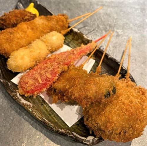 Assorted 5 skewers of fried skewers