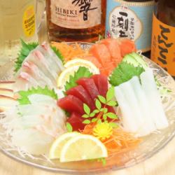 Assortment of three fresh fish 1330 yen