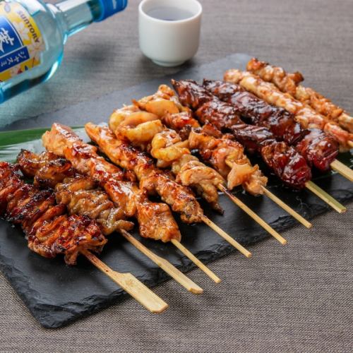 おまかせ串焼き五本盛り合わせ