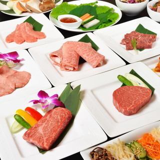 【接待/記念日/誕生日/会食に】 "焼肉"極コース　希少部位シャトーブリアンや極上タンなど全14品