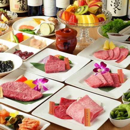 【忘年会12,100円コース】~メインにザブトンと2種の焼きすきを堪能~<2H飲み放題付>