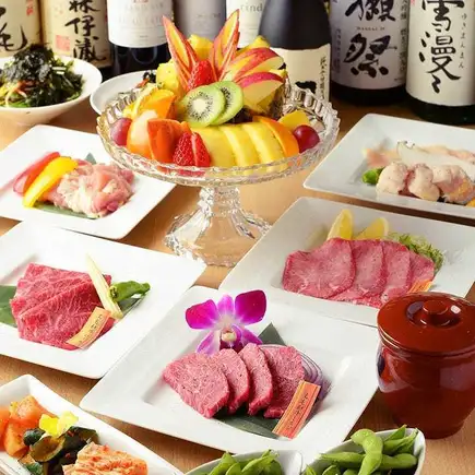 【忘年会向け7,260円コース】~極上の焼肉で至福のひとときを~<2H飲み放題付>