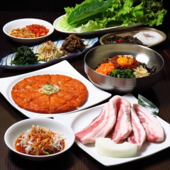 【90分飲み放題付き】大人気韓国グルメ堪能のサムギョプサルコース！ 