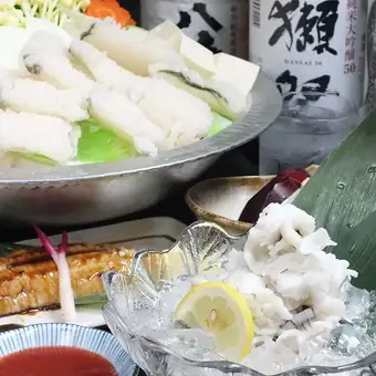 【旬を楽しむお疲れサマ会】活ハモづくし飲み放題付きコース5000円(税抜)