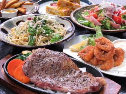 [2 hours all-you-can-drink included: (Kagoshima beef sirloin steak) 8-course 5,000 yen course]