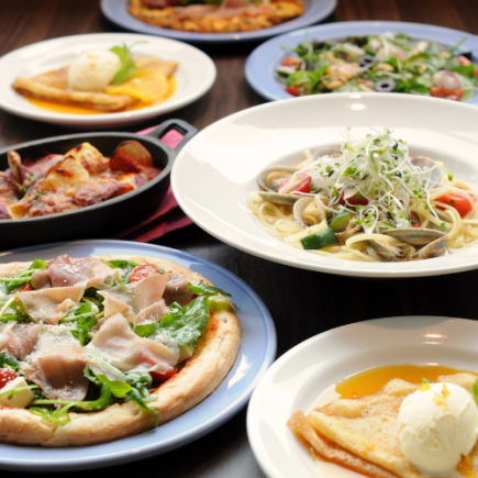 [Includes a pastry chef's special crepe!] Casual Italian girls' get-together course, 6 dishes, 3,650 yen