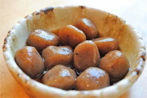 【食感のよい「山芋こんにゃく」】ピリ辛コンニャク