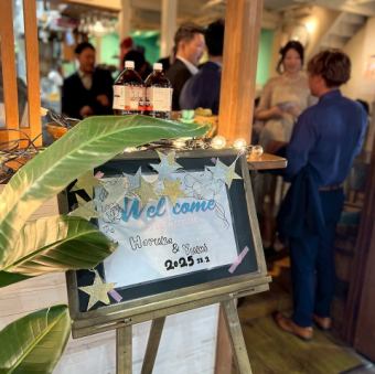 【結婚式2次会など】軽食＋特典＋飲み放題★貸切プラン2800円