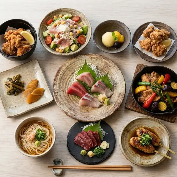 【夏のスタミナ九州満喫コース 】鮮度抜群の馬刺しや魚介に逸品料理含む 全9品 3H飲み放題付5000円⇒4000円