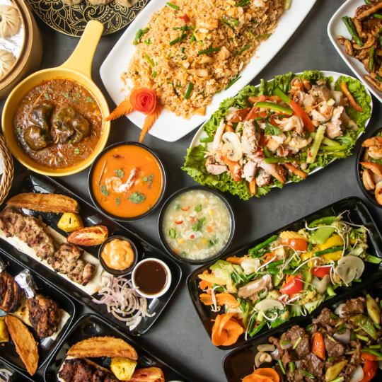 【食べ放題×生ビール付ゆったり2.5H飲み放題◎】全8品サンガムコース 4,500円（税込）