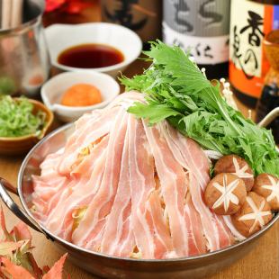 【歓送迎会】豚バラ肉とつくね団子の野菜たっぷり鍋等 全10品◇2時間飲み放題付5000円◆