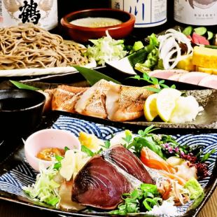 [Includes 2 hours of all-you-can-drink including 7 types of sake!] 7-course meal including sashimi, seared bonito and yellowtail ◇ 5,000 yen