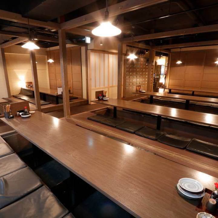 最大60名様迄個室OK♪20時半以降のご予約で6名様毎に1名無料！