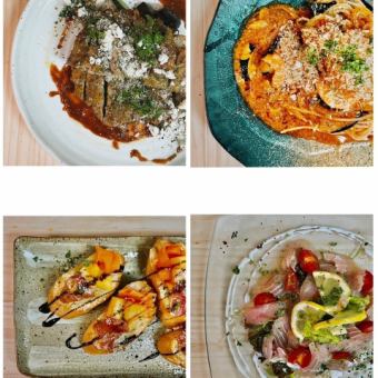 [OK on the day!] One plate of Salt pasta course per person 2,800 yen (tax included) From appetizers to dessert ♪ Total 6 items