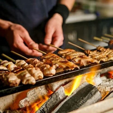 "All-you-can-eat charcoal-grilled yakitori course" 15 dishes + 2.5 hours all-you-can-drink 3,980 yen
